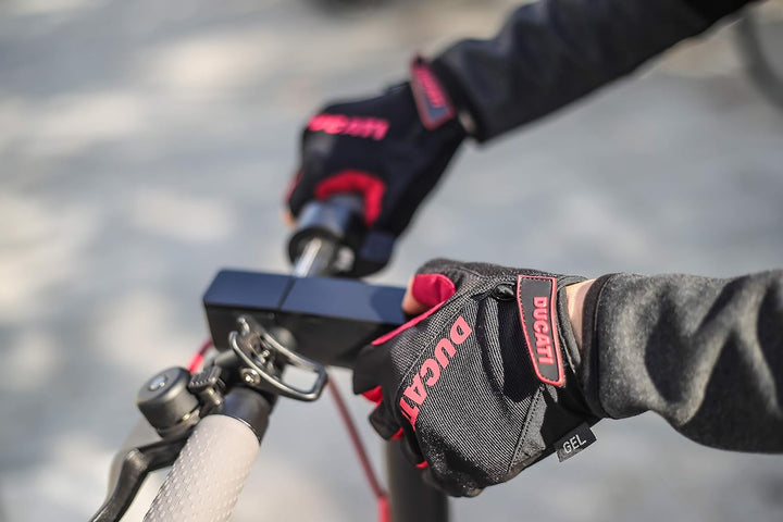 DUCATI, Handschuhe Elektroroller, Gel, Halbfinger, Einheitsgrösse, Schwarz, Zubehör für Fahrrad, Uni