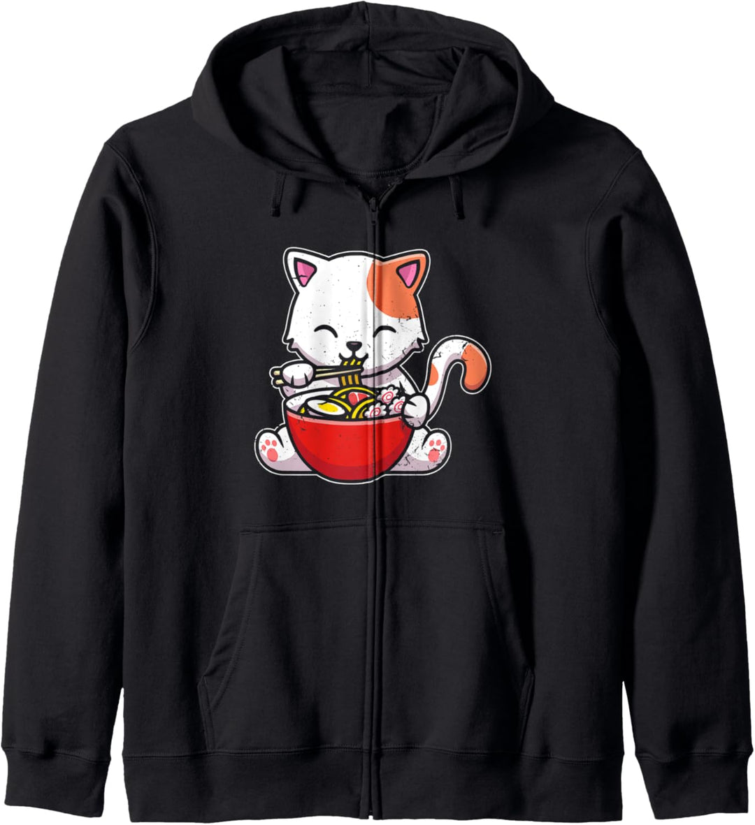 Anime Katze Ramennudeln Ramen Nudel Japan Comic Geschenk Kapuzenjacke