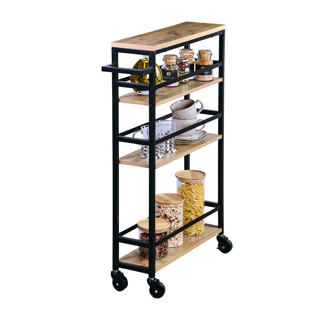 Kesper| Nischenwagen, Material: Metall und FSC-zertifizierter Spanplatte, Masse: B:50 x H: 81 x T: 1