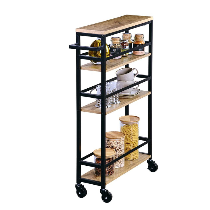 Kesper| Nischenwagen, Material: Metall und FSC-zertifizierter Spanplatte, Masse: B:50 x H: 81 x T: 1