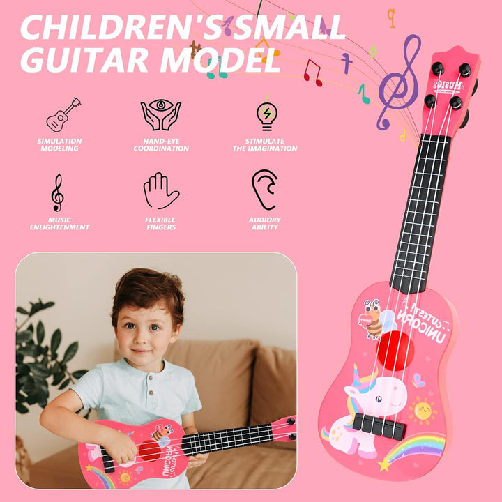 42 cm Gitarre für Kinder, Kindergitarre Gitarre Musikspielzeug Ukulele Instrument Musik-Ukulele-Gita