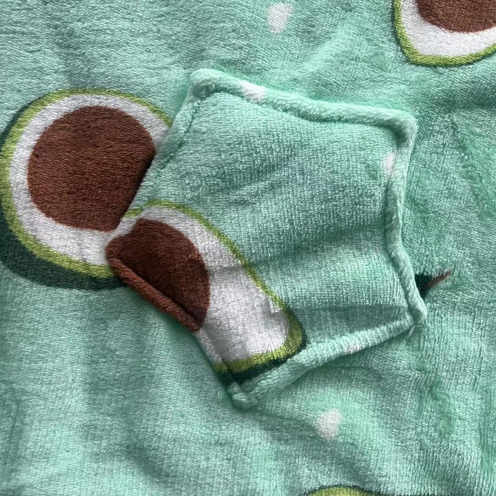 Shamdon Home Collection Kinder Übergrosse Hoodie Decke, Kapuzenpullover Sweatshirt mit Ärmel und Tas