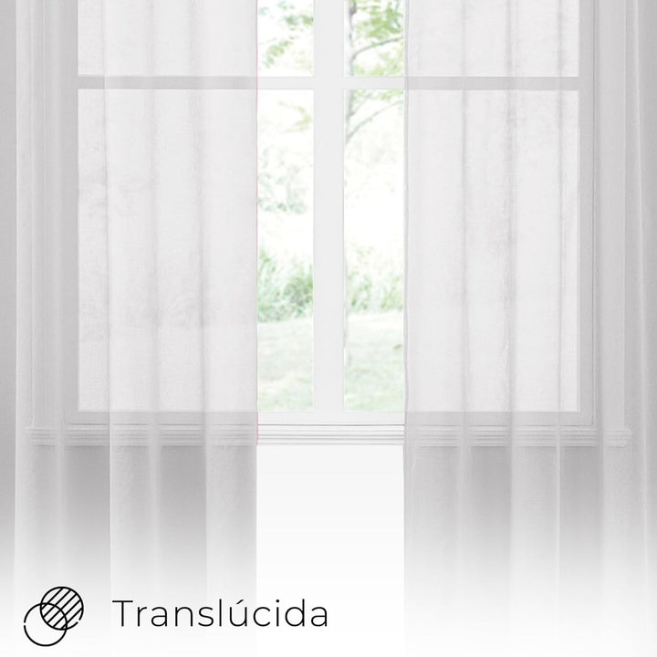 Transluzente Wohnzimmer Gardine, 2 Stück, Moderne Einfarbige Gardinen für Schlafzimmer mit Weichem S