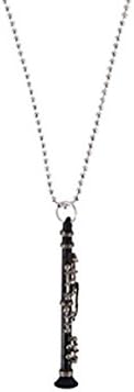 Miniblings Klarinette Musik Halskette - Handmade Modeschmuck I Kette mit Anhänger Länge: 80cm - Klar