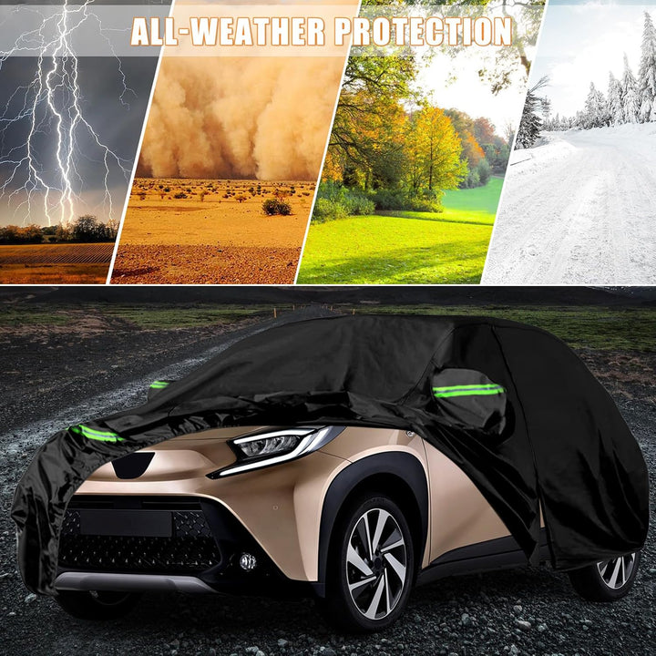 Autoabdeckung Wasserdicht Passend für Toyota Aygo X 2022-2024, Atmungsaktiv Vollgarage Autoplane für