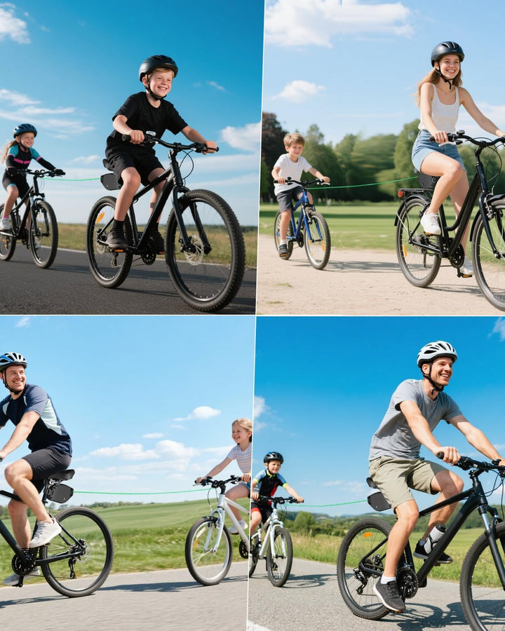 MAIKEHIGH Abschleppseil Fahrrad Kinder, Zugseil Fahrrad Kinder Follow Me Abschleppsystem 2,5 Meter U
