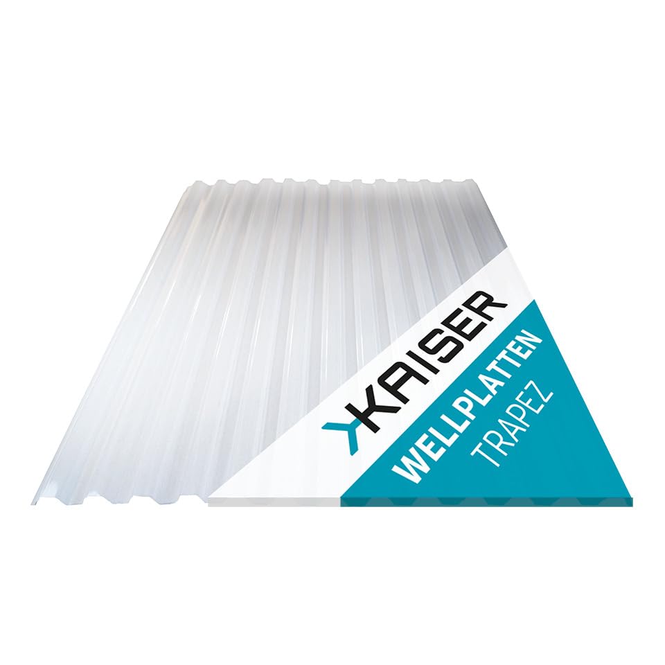 KAISER plastic® Wellplatte | Xtra Strong (PC) | glatt und klar | 76/18-1mm Stärke | 90 x 120 cm | St