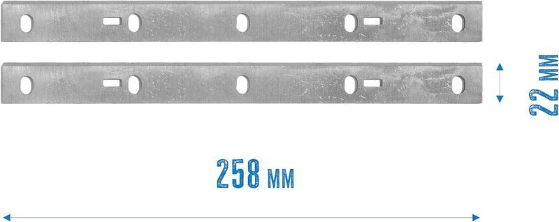 Güde 55188 Hobelmesser Paar zu GADH 254 (VE 2 Stück, Hobelmesser aus High Speed Steel) Silber