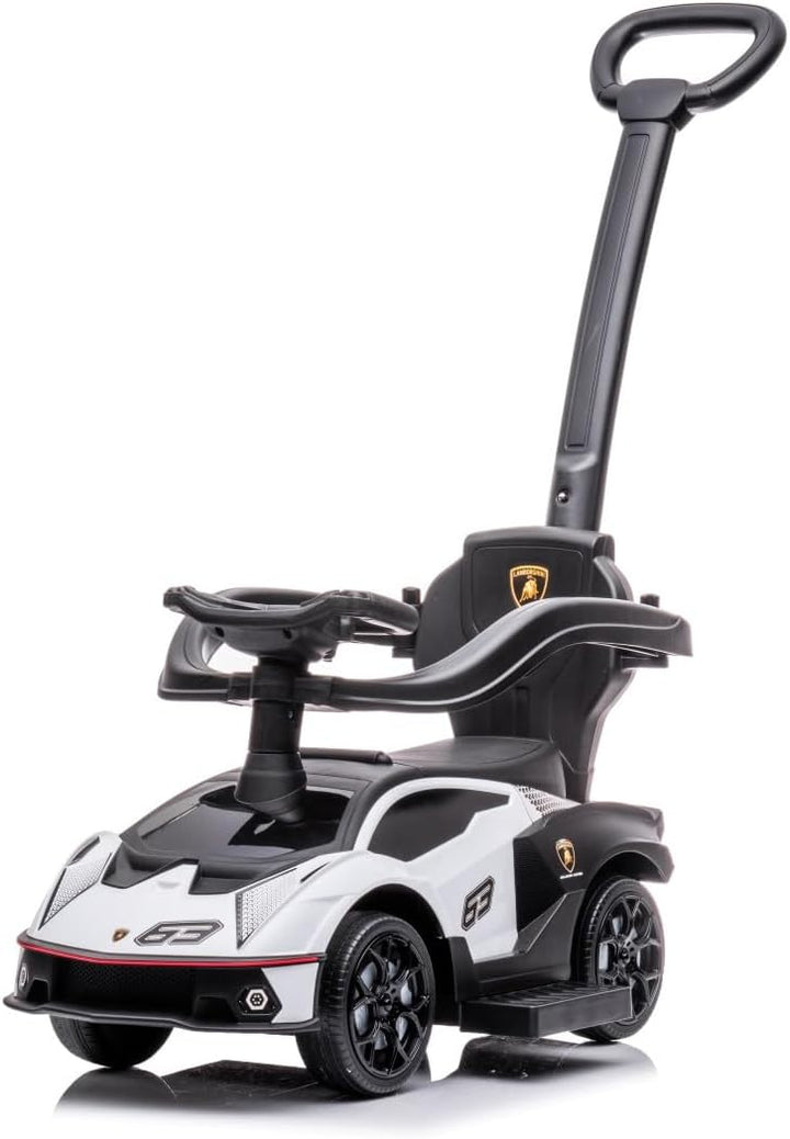 Rutschauto ab 1 Jahr mit Schiebestange, Kinderauto, Rutschauto Essenza SCV12, Auto Kinder (Weiss), W