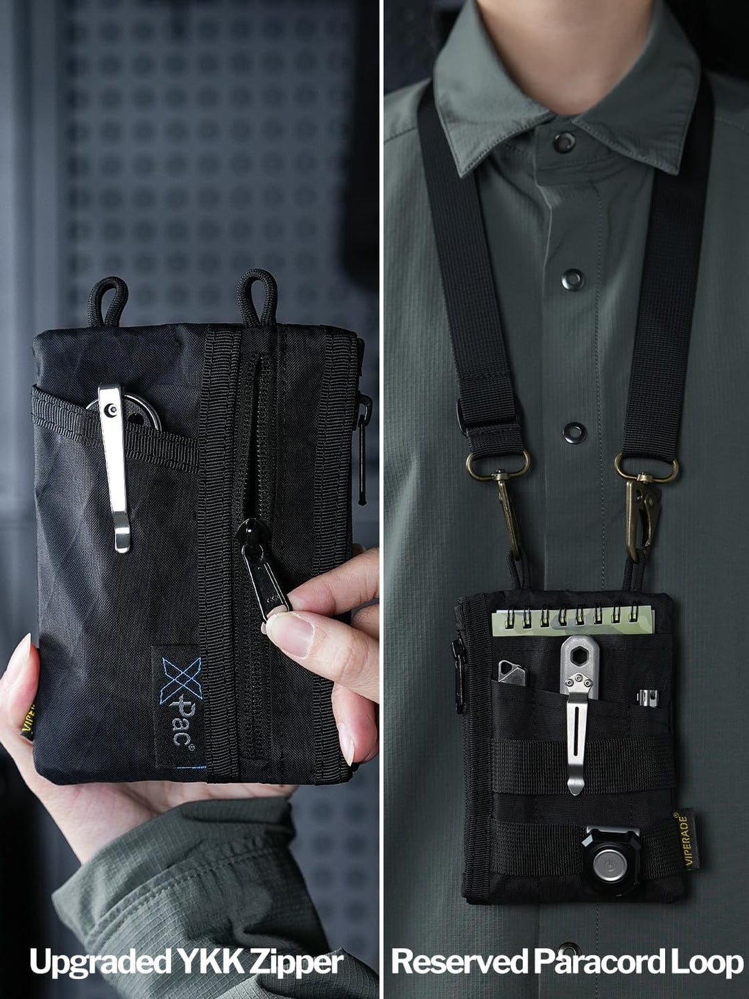 VIPERADE VE16N X-Pac EDC Tasche Werkzeug Organizer, Multifunktionale Kleine Werkzeugtasche Mit 7 Tas