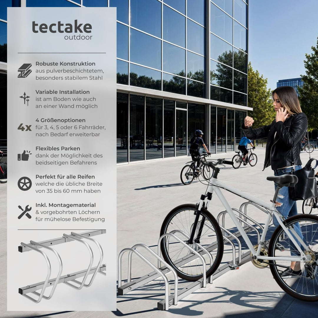 TecTake Fahrradständer für Fahrräder Fahrradparker Bike Fahrrad Ständer Rad aussen - Diverse Modelle
