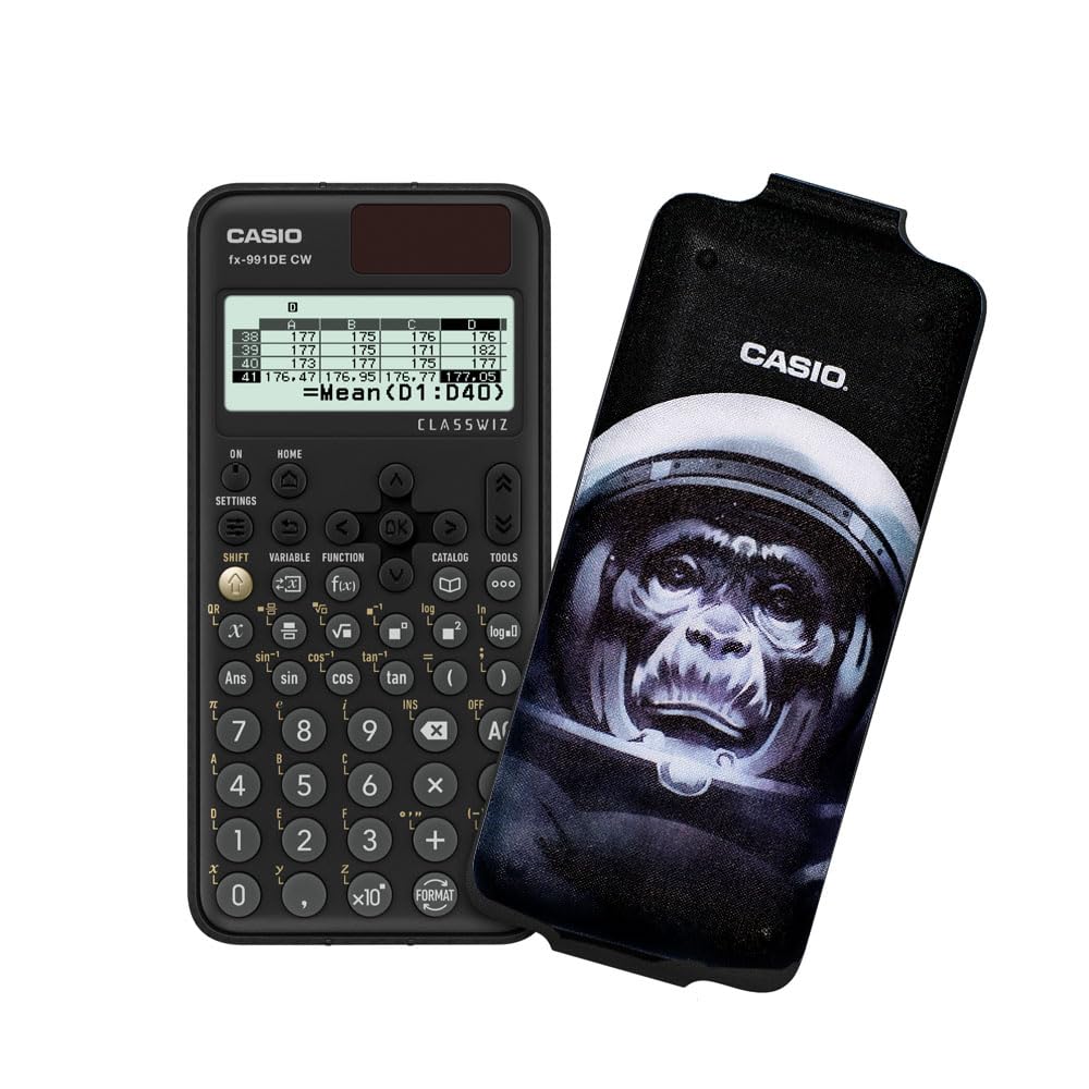 Casio FX-991DE CW ClassWiz technisch wissenschaftlicher Rechner mit Art-case "space monkey", deutsch