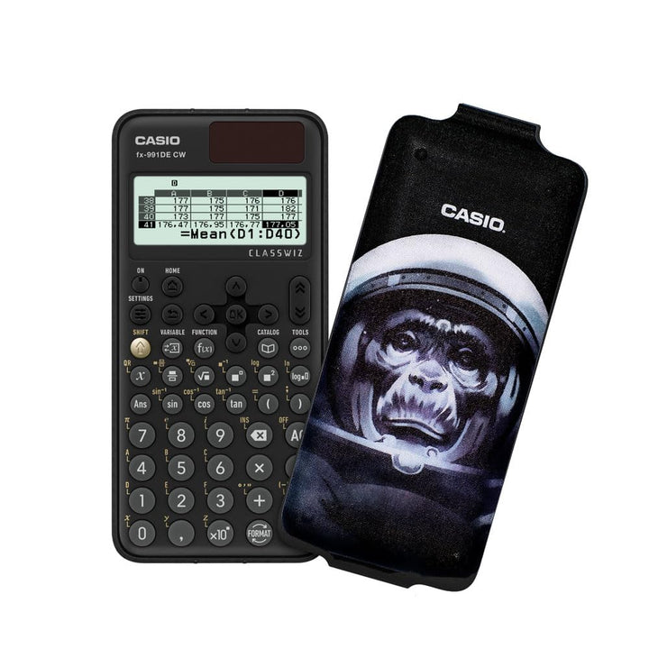 Casio FX-991DE CW ClassWiz technisch wissenschaftlicher Rechner mit Art-case "space monkey", deutsch