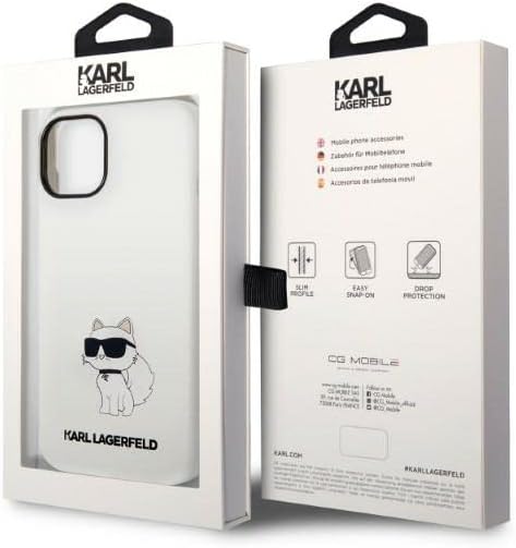 KARL LAGERFELD KLHMP14MSNCHBCH Hülle für iPhone 14 Plus 6,7" hardcase Weiss Silic