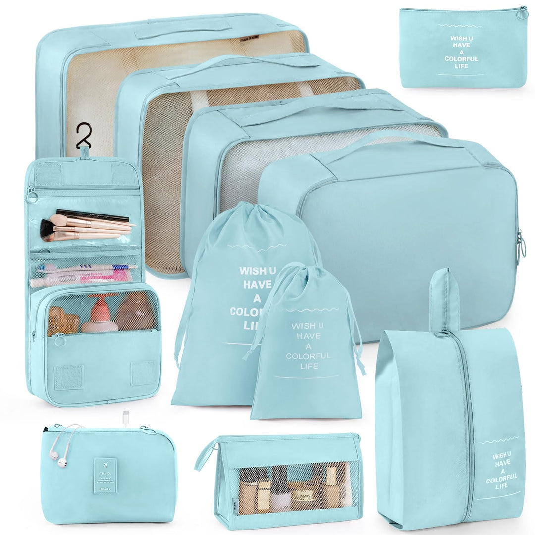 Anjing Koffer Organizer 11-teilig, Packing Cubes, leichte Reisegepäck-Organizer, platzsparend, wasse