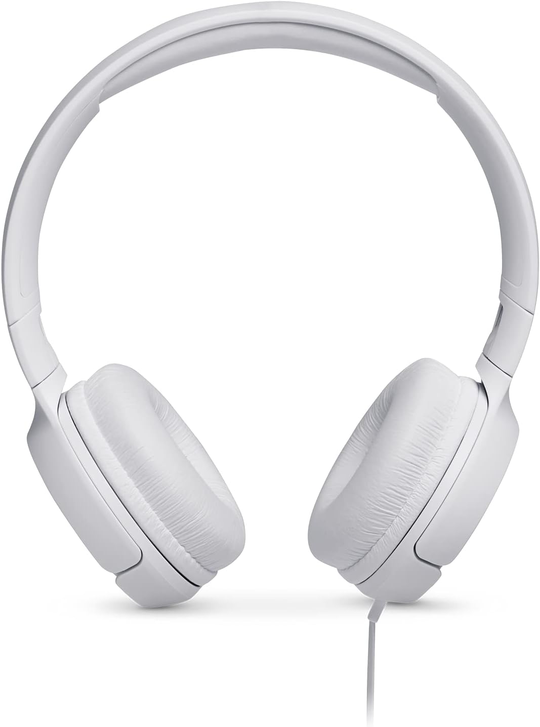 JBL Tune 500 On-Ear Kopfhörer mit Kabel in Weiss – Ohrhörer mit 1-Tasten-Fernbedienung, integriertem