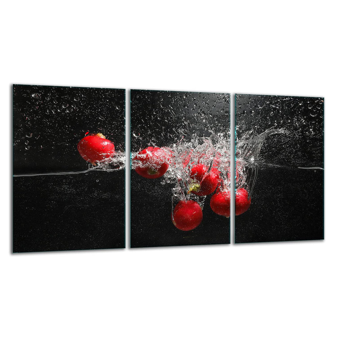 TMK ArtDeko Herdabdeckplatte 3 Teilig 3x30x52 cm - Spritzschutz Herdabdeckung – Herdschutz aus Siche