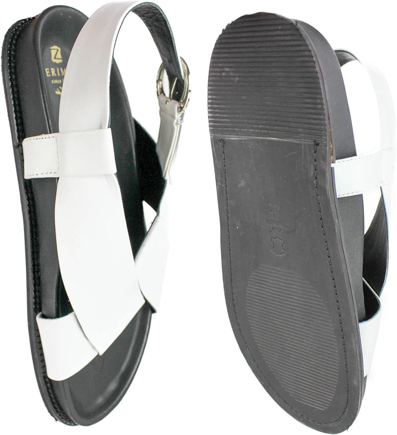 Zerimar Leder Wandersandalen mit Klettverschluss | Leder Wandersandalen | Sommersport Sandalen | Wan