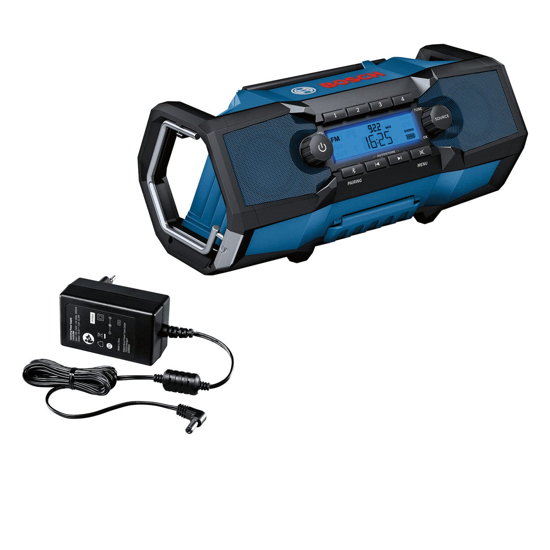 Bosch Professional 18V System Akku Baustellenradio GPB 18V-2 C (Empfang über Bluetooth, FM und AUX,