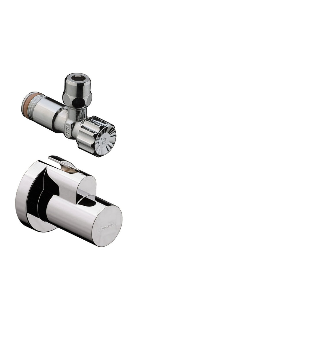 hansgrohe Eckventil mit Abdeckung, Chrom Chrom Eckventil mit Schuber, Chrom Eckventil mit Schuber