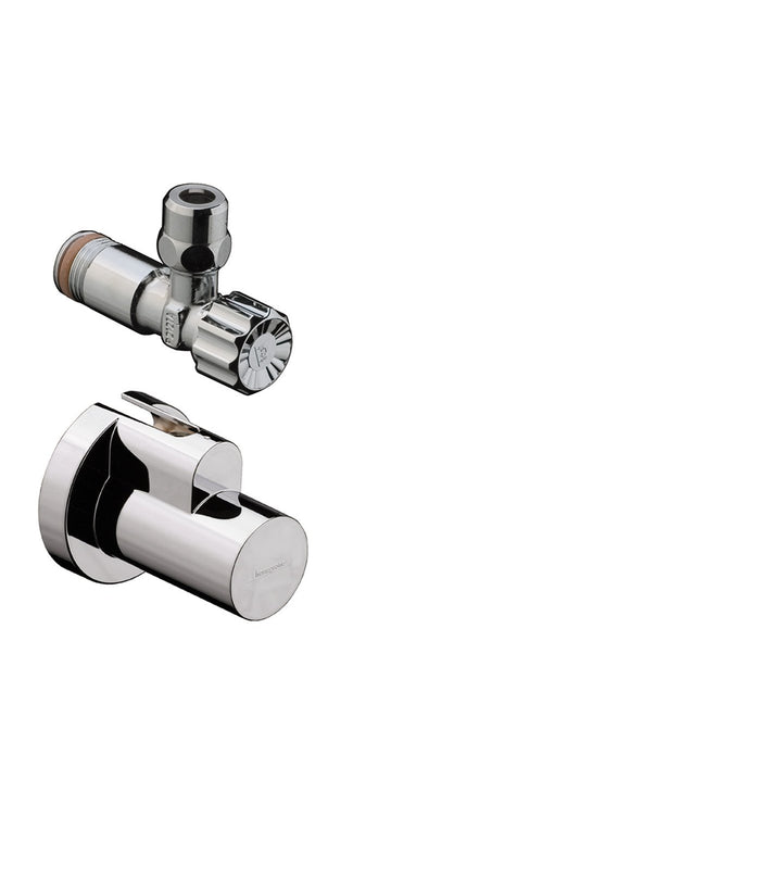 hansgrohe Eckventil mit Abdeckung, Chrom Chrom Eckventil mit Schuber, Chrom Eckventil mit Schuber