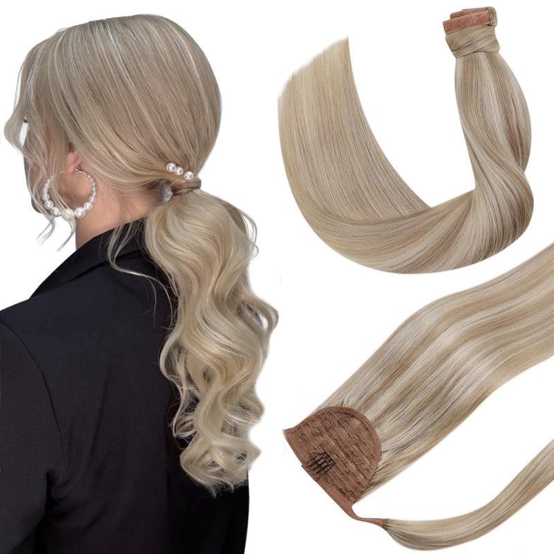 Hetto Blond Ponytail Extensions Echthaar Remy Zopf Echthaar Extensions Naturlich Echthaar Ponytail E