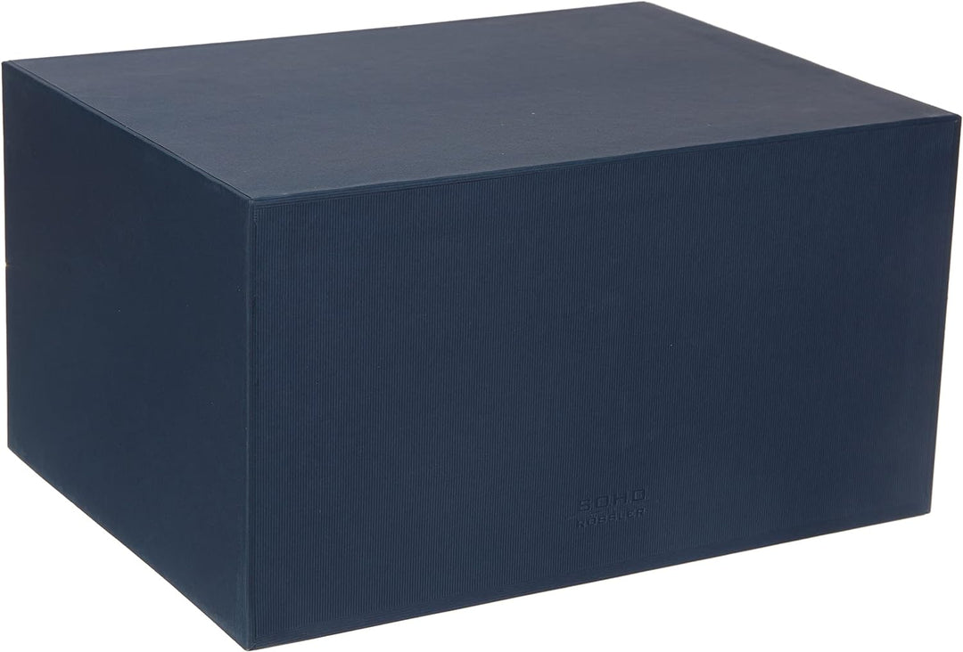 Rössler 1524452903 - S.O.H.O. 3er Schubladenbox für DIN A4, mit Griffloch, navy, Navy