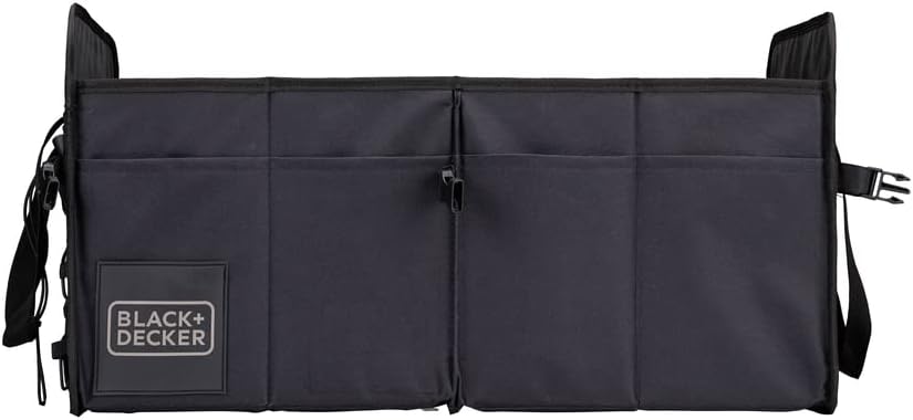 BLACK+DECKER Trunk Storage Box - 59 x 36 x 30 CM - 2 Fächer - zusätzliche Seitenfächer - mit Griffen