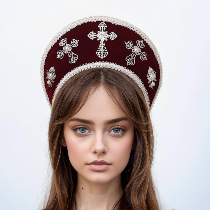 GRACEART Anne Boleyn Kunstperle Halskette Stil: 6 (Dunkelrot), Stil: 6 (Dunkelrot)