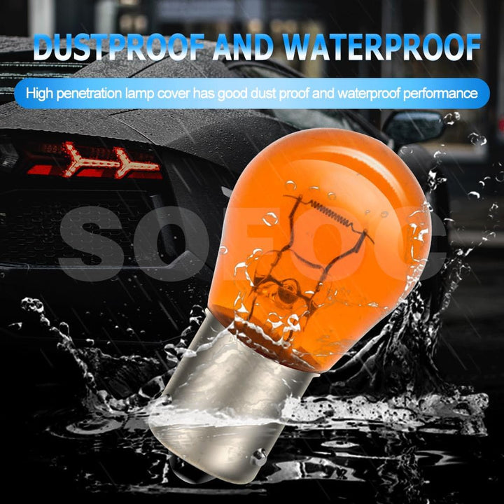SOFOC PY21W 12V 21W BAU15S Amber Gelb Blinker Kontrollleuchte 150°-Offset-Stift Einfachkontakt/Strah