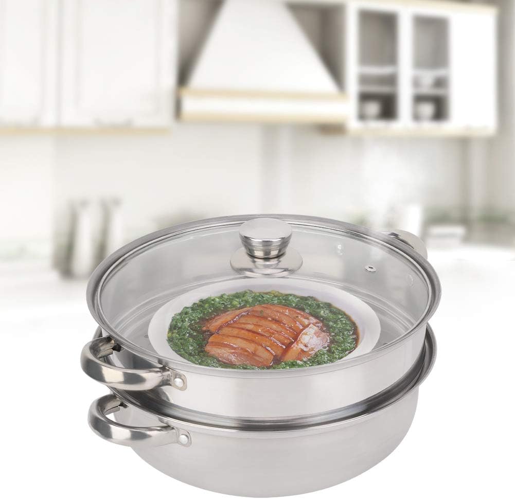 Töpfe aus rostfreiem Stahl, 27 cm 2-lagiger Dampfgarer mit Doppelkochersuppe