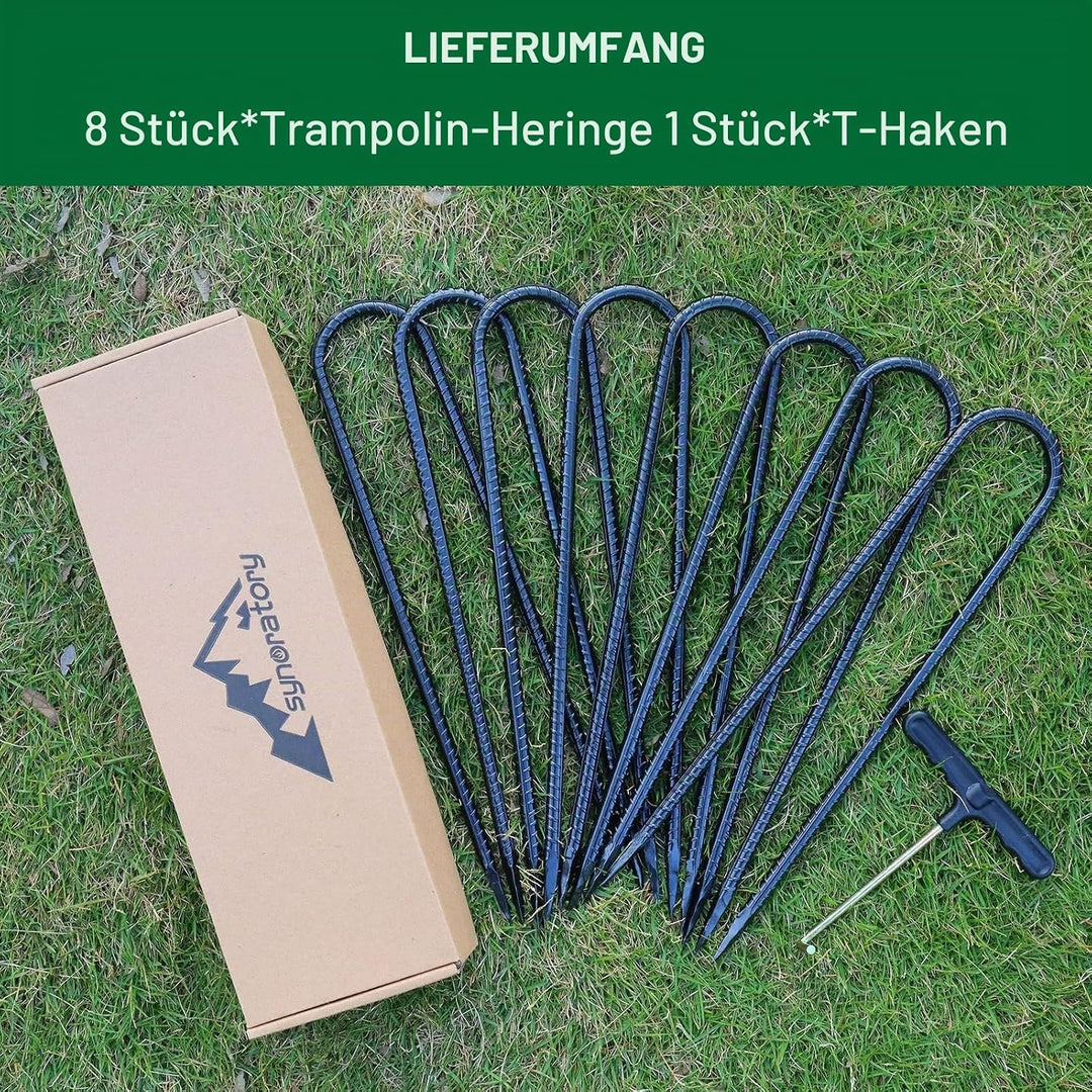 Bodenanker Trampolin 8pcs 8 Stück U Schwarz, 8 Stück U Schwarz