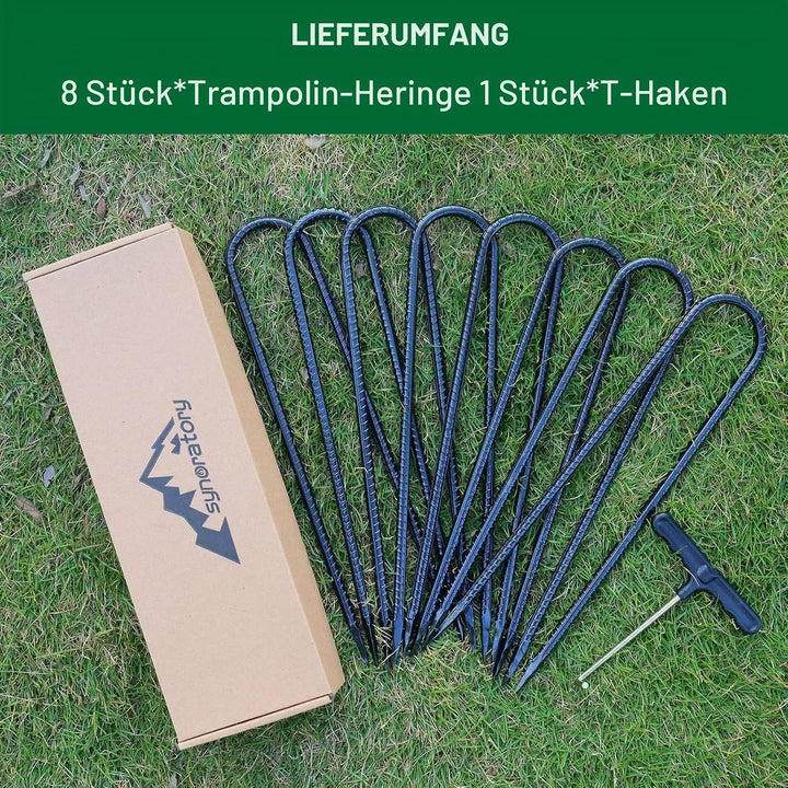 Bodenanker Trampolin 8pcs 8 Stück U Schwarz, 8 Stück U Schwarz