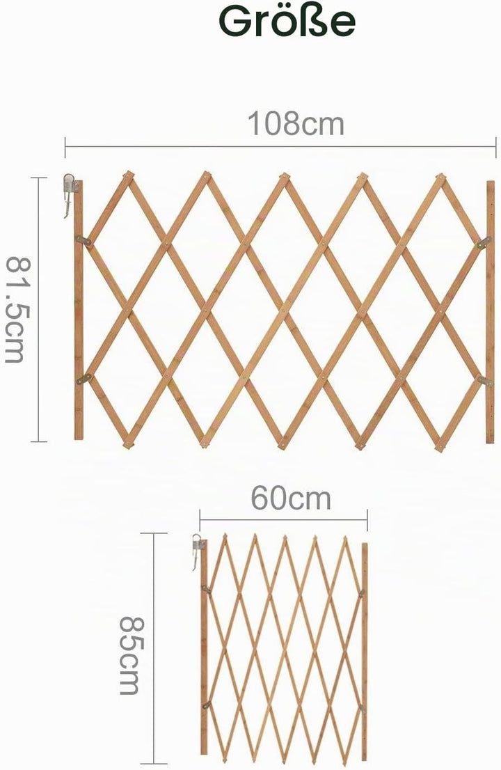 AllRight Hundeabsperrgitter Hundegitter Hundegatter Schutzgitter Treppenschutzgitter Holz Aufziehbar