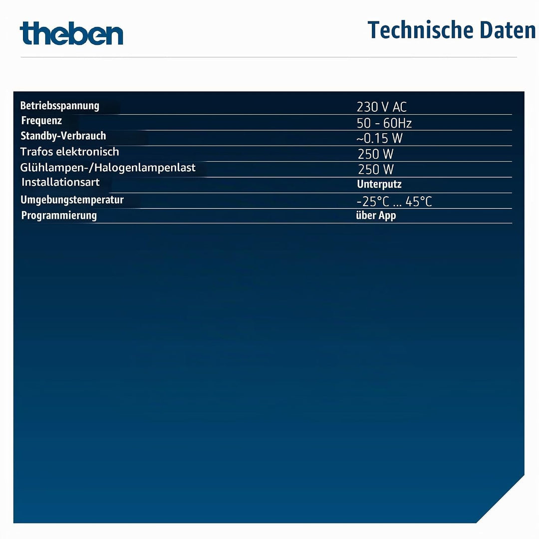 Theben 5450130 DIMAX 545 plus P I Universaldimmer I Universaldimmer mit automatischer Lasterkennung