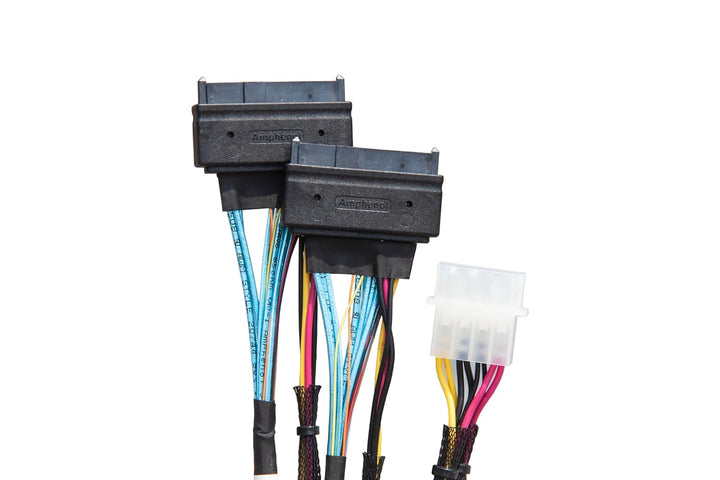Diliving SFF-8654 auf SFF-8639 Kabel, SlimSAS 8i (SFF-8654 74P) auf 2 Port U.2 NVMe Adapter (SFF-863