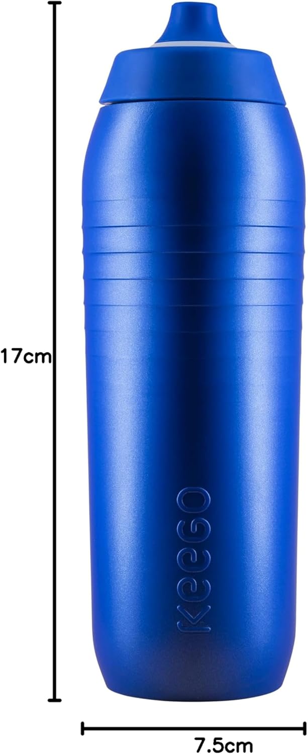 KEEGO | Die Evolution der Sportflasche | Elastisches Titan | Schützt vor Plastik im Wasser | Leicht
