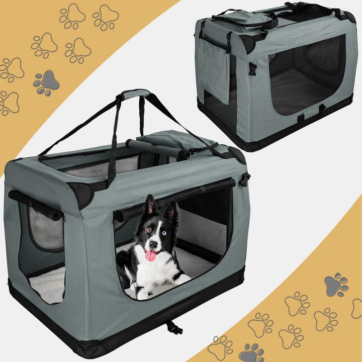 Faltbare Hundebox Transporttasche Transportbox Auto für Katze Hunde Grosse Kleine Box Bag Bed Decke