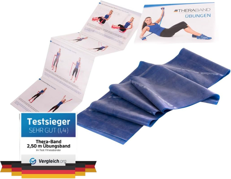 TheraBand Original Fitnessband – 2,5m Resistance Band für Ganzkörpertraining, Kraft & Flexibilität –