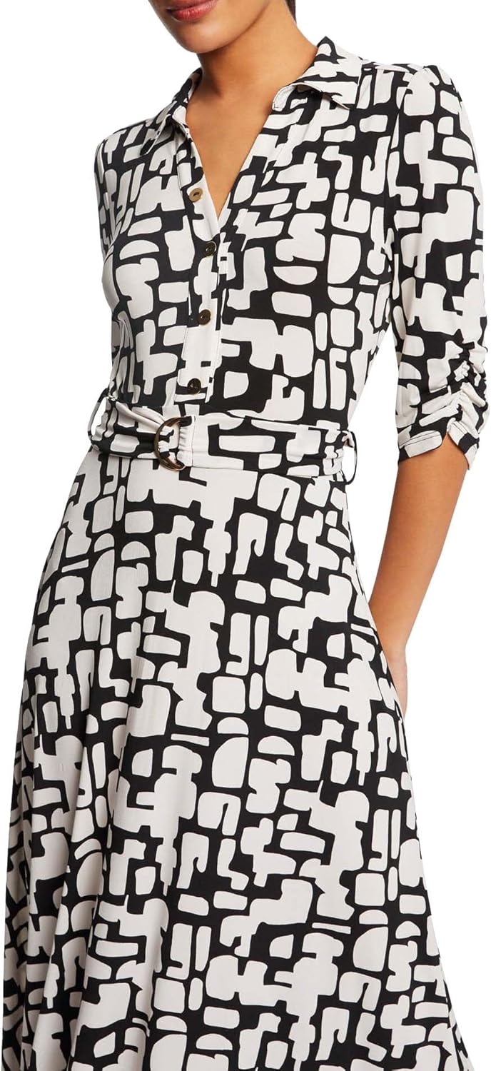 Morgan Damen Robe, Gebrochenes Weiss / Schwarz