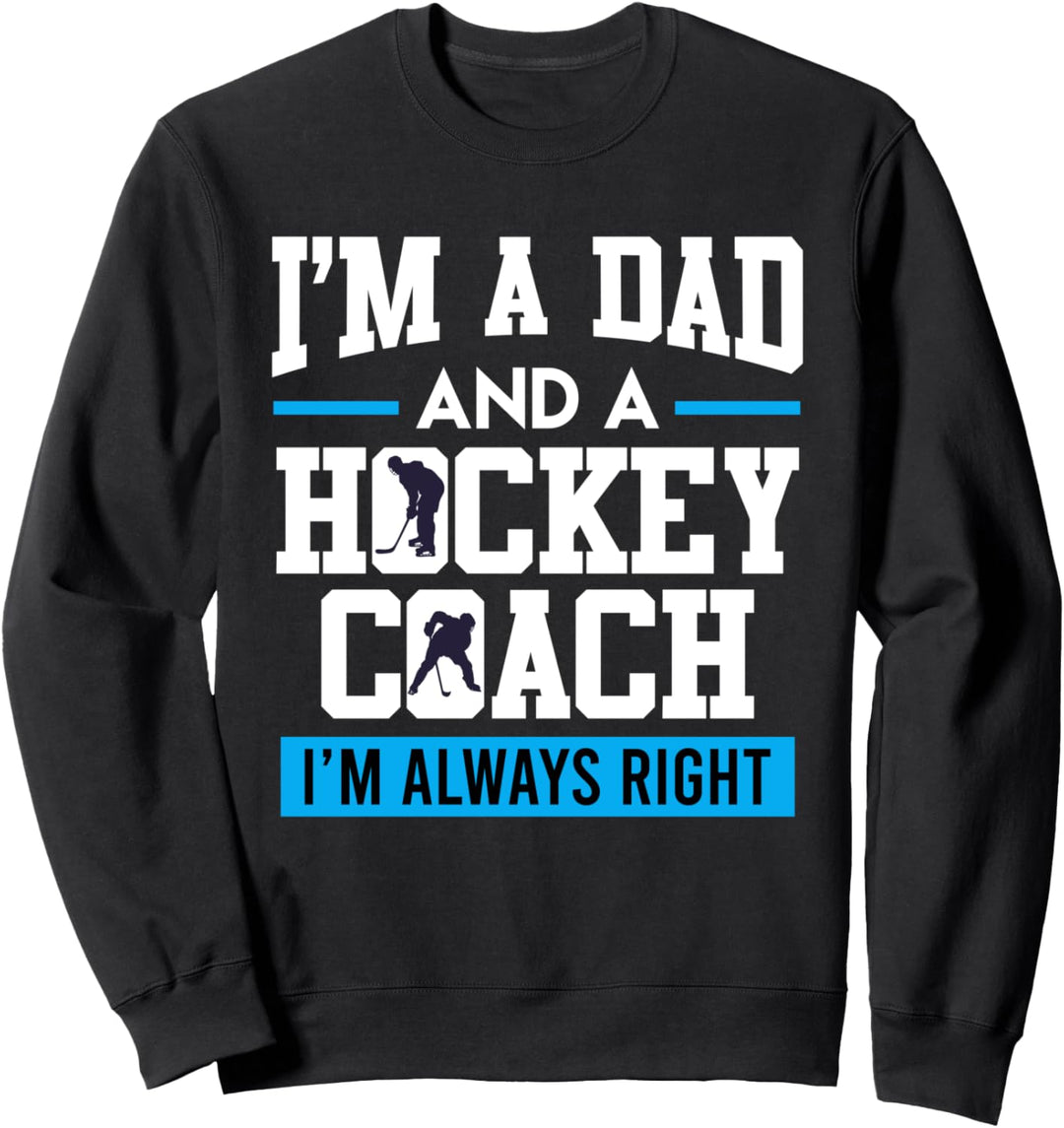 Papa und Hockey Coach Eishockey Papa Sweatshirt