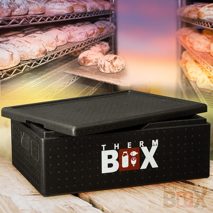 THERM BOX Profibox B53 für E2 Kisten 53 Liter Innen: 62,5x42,5x22cm Styroporbox Thermobox Warmhalteb