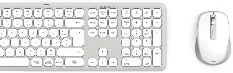 Hama Tastatur-Maus-Set, kabellos (Multi-Device 2,4GHz via USB-Empfänger + 2X Bluetooth für PC, Lapto
