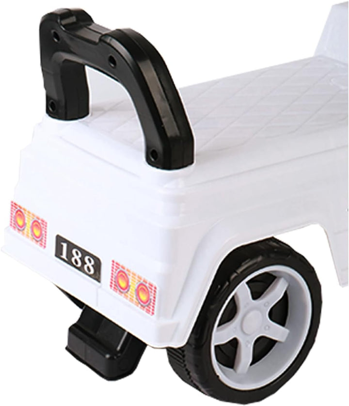 Rutschauto für Kinder, mit Hupe und Staufach, mit Hupe, Stauraum unter dem Sitz, Rutschfläche für Kl
