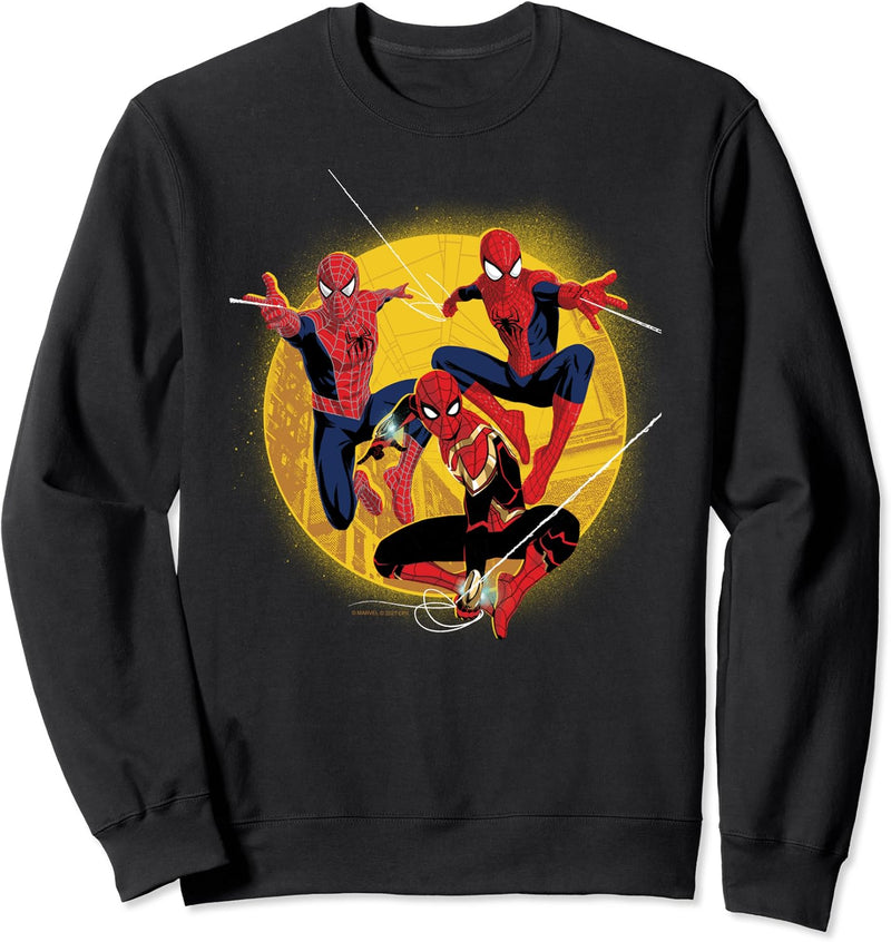 Marvel Spider-Man: No Way Home Spider-Men In Action Sweatshirt
