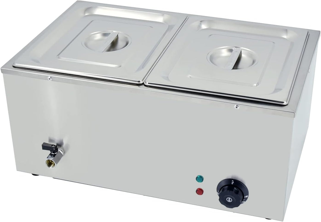 TAIMIKO Elektrisches Wasserbad aus Edelstahl, 220 – 240 V, 1500 W, Kommerziell Speisewärmer, Bain Ma