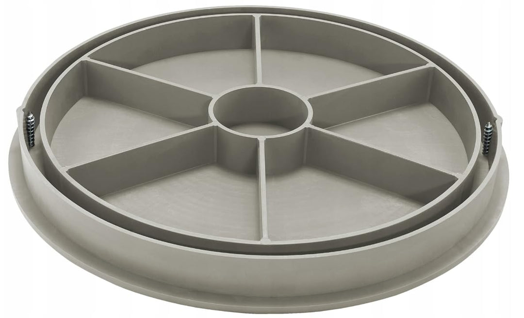 BABYLONPLAST Schachtabdeckung, Kanaldeckel, DN400, Kunststoff Schachtdeckel 15 kN - Passend für Ø400