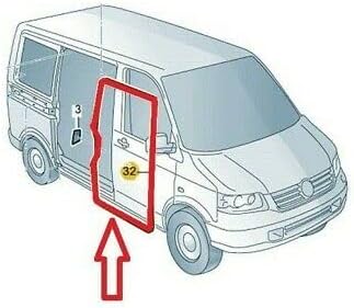 LLS-GERMANY Schiebetürdichtung Kompatibel mit V.W. T5 Transporter Gummidichtung Schiebetür Dichtung