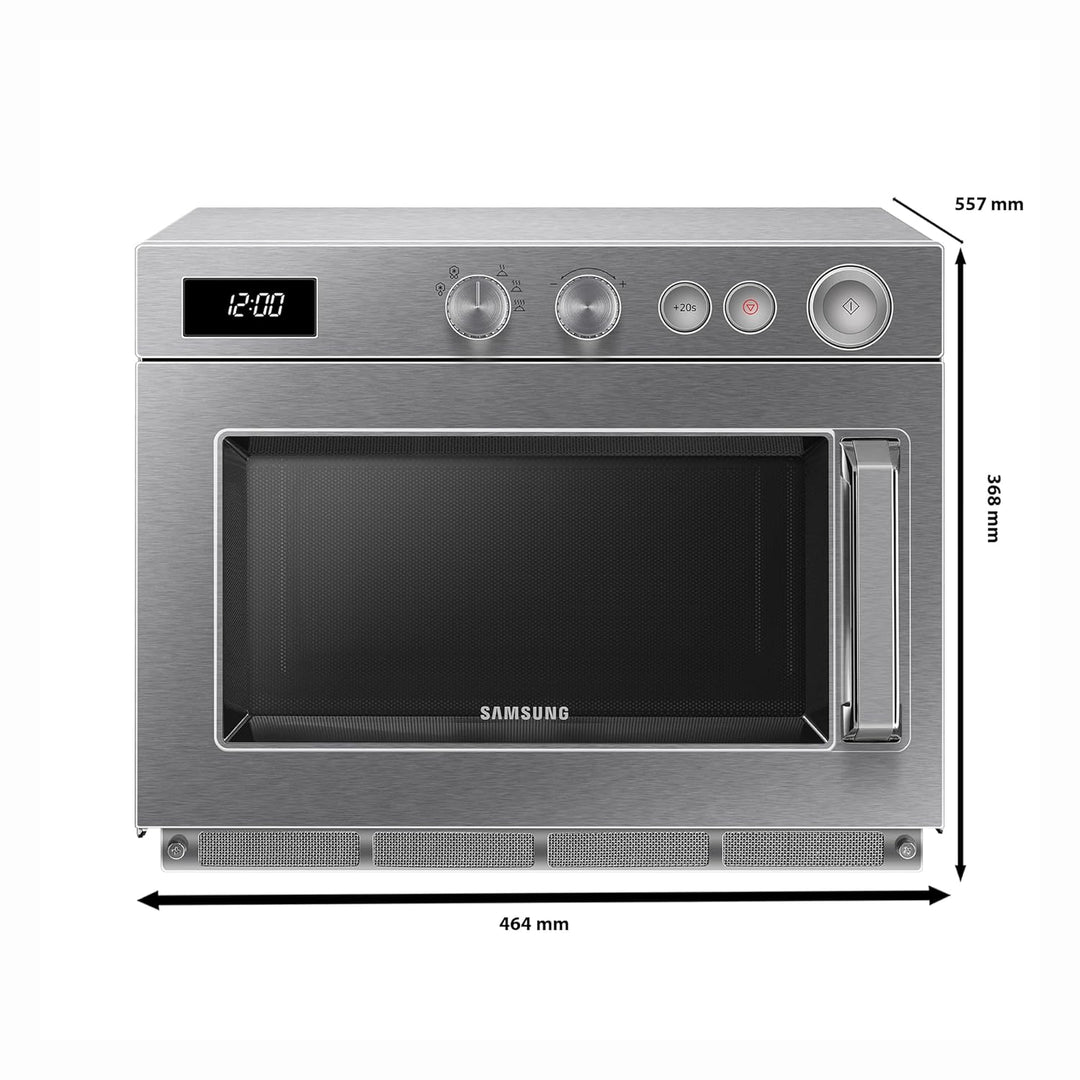 SARO SAMSUNG Mikrowelle für Gastronomie – 26 L – 1500 W – 5 Leistungsstufen – Edelstahl/Keramik – Dr