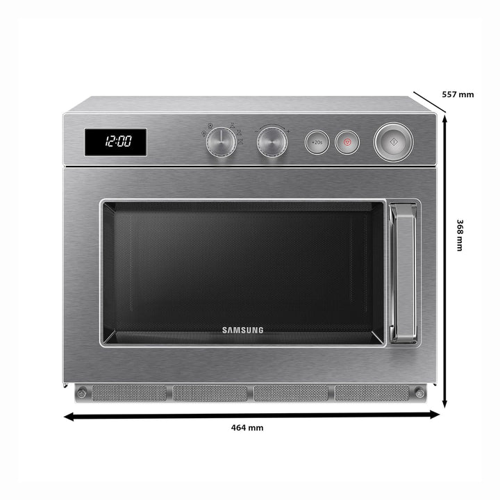 SARO SAMSUNG Mikrowelle für Gastronomie – 26 L – 1500 W – 5 Leistungsstufen – Edelstahl/Keramik – Dr